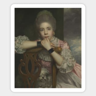 Mrs. Abington as Miss Prue in "Love for Love" by William Congreve by Joshua Reynolds Magnet